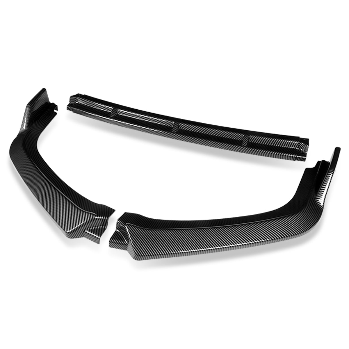 Stay Tuned Performance, 17-20 Honda Civic SI Coupe Sedan TR-Style Front Bumper Lip - Carbon Fiber Look