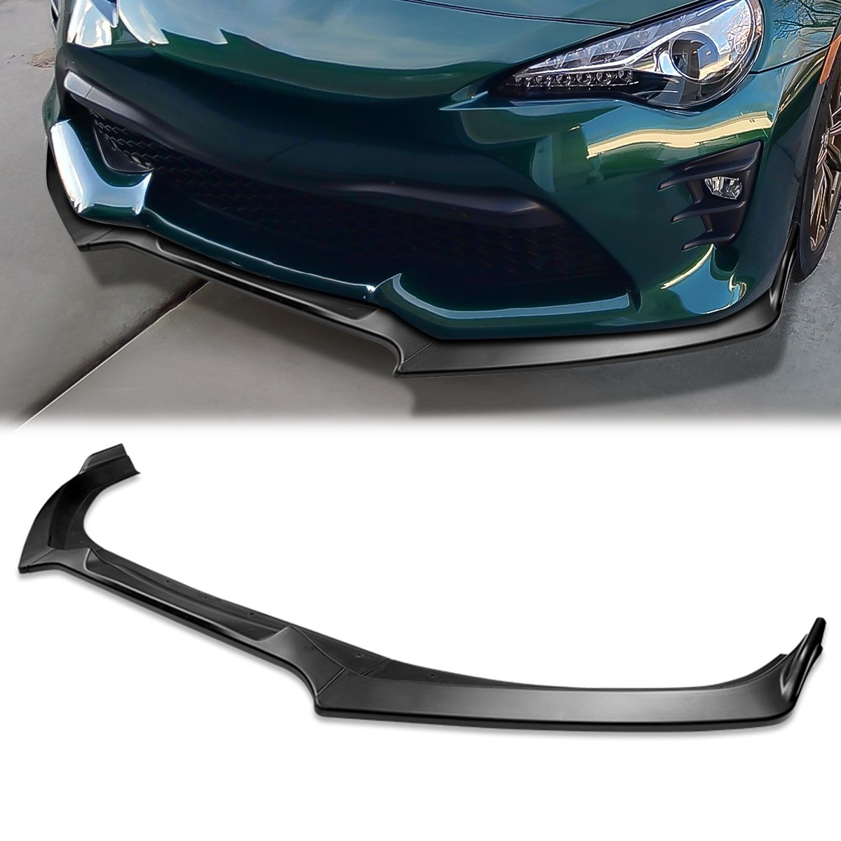 Stay Tuned Performance, 17-20 Toyota 86 Front Bumper Lip - 3 Pieces CS-Style Design [Matte Black]