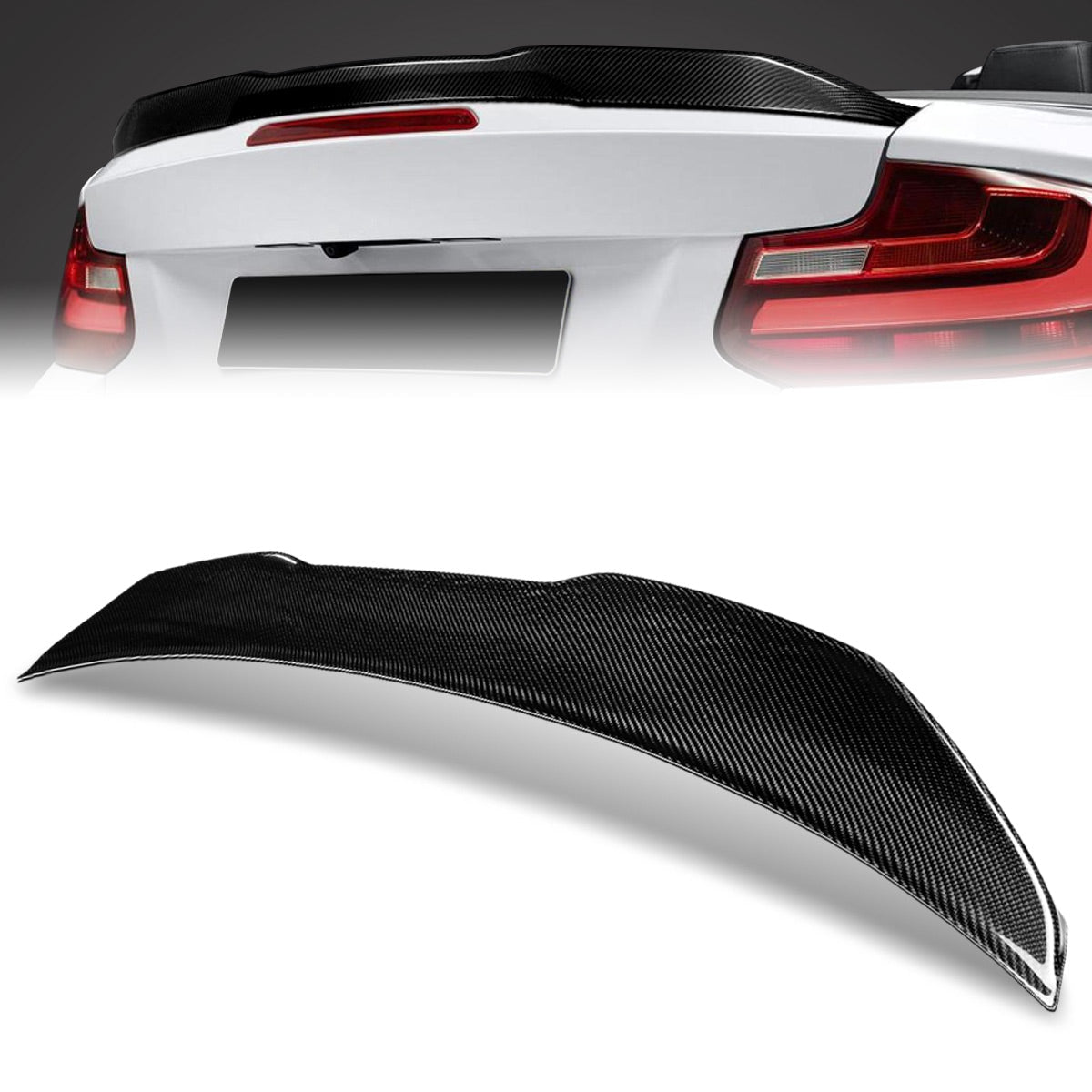 Stay Tuned Performance, 17-21 BMW 230i M240i 220i F23 Convertible PSM-Style Duckbill Rear Trunk Lid Spoiler - Carbon Fiber