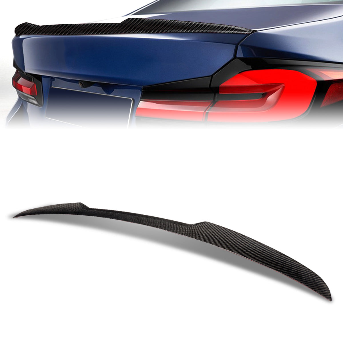 Stay Tuned Performance, 17-21 BMW 5-Series G30 Sedan Duck Bill Style Trunk Lid Spoiler - Carbon Fiber