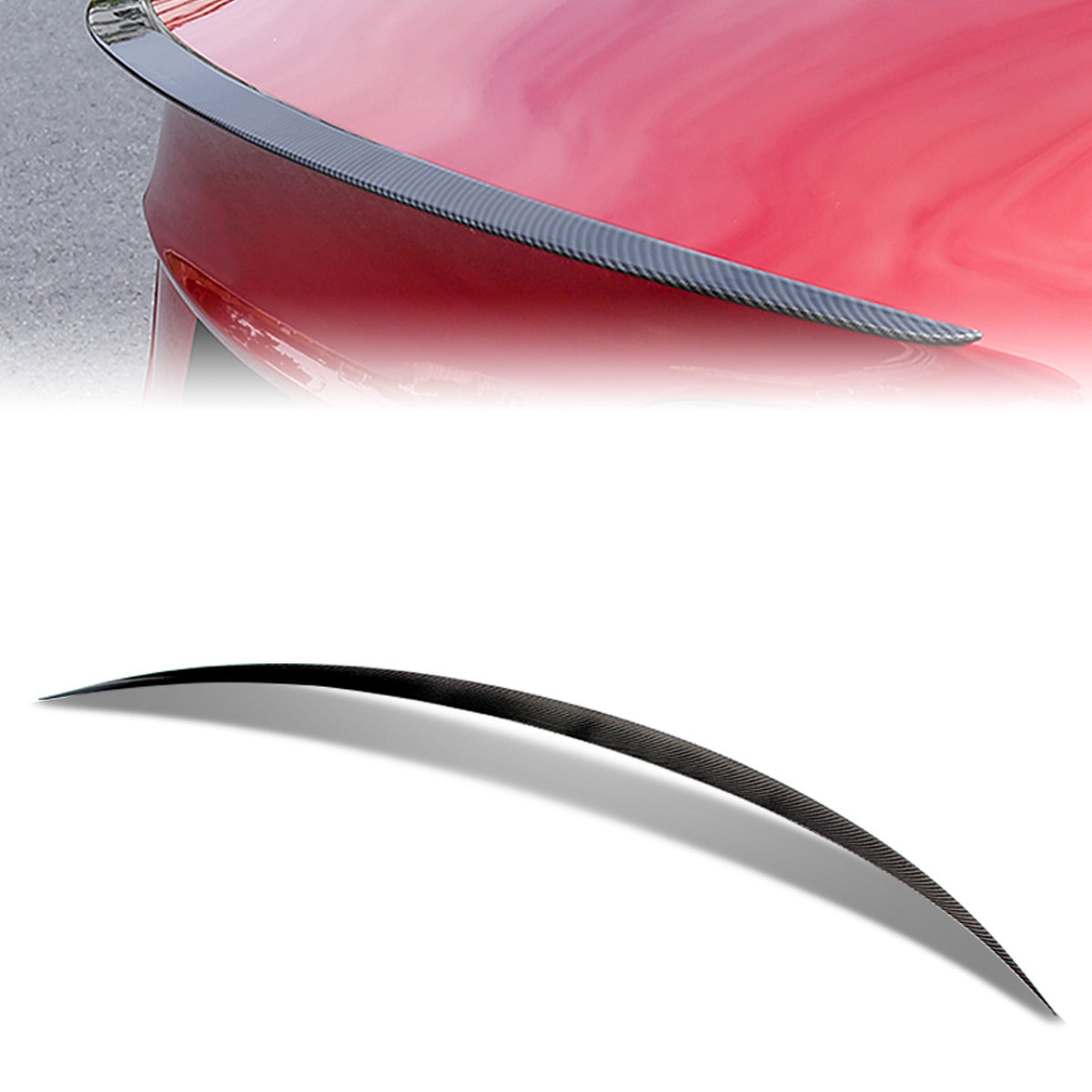 Stay Tuned Performance, 17-22 Tesla 3 Factory-Style Trunk Lid Spoiler - Carbon Fiber