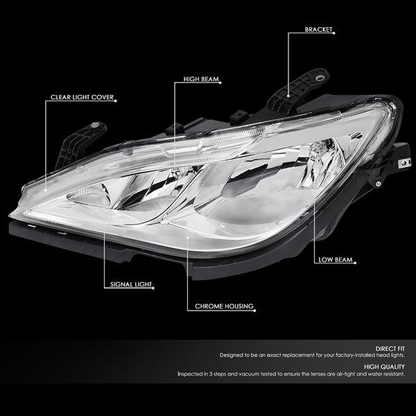 Nuvision Lighting, 17-23 Chrysler Pacifica Headlight - without Quad Lamps - Chrome Housing