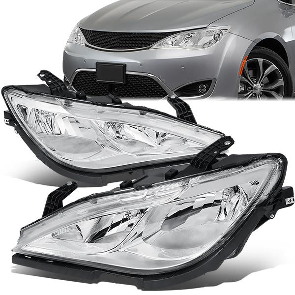 Nuvision Lighting, 17-23 Chrysler Pacifica Headlight - without Quad Lamps - Chrome Housing