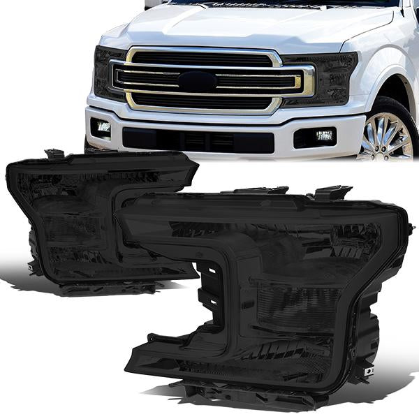 Nuvision Lighting, 18-20 Ford F-150 Headlight - Smoked Housing Clear Corner