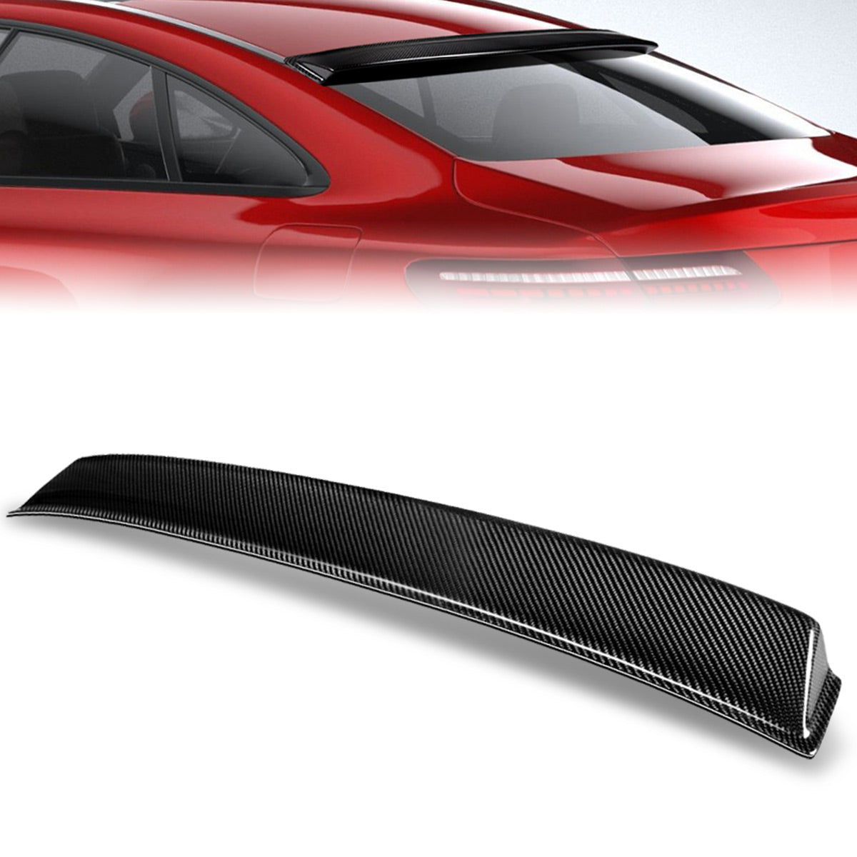 Stay Tuned Performance, 18-21 Mercedes-Benz E300 E450 E53 AMG Coupe Rear Window Windshield Roof Spoiler - Carbon Fiber