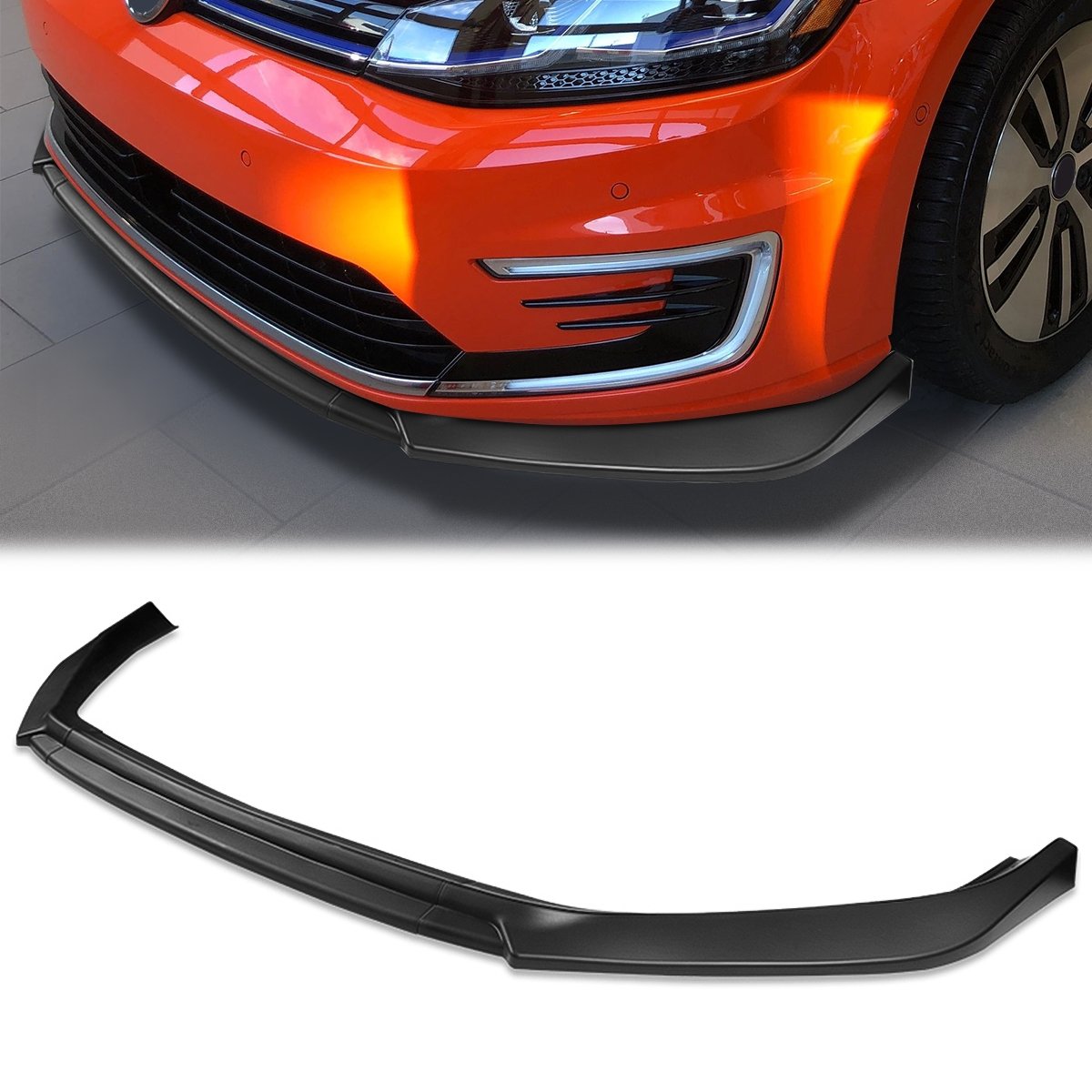 Stay Tuned Performance, 18-21 Volkswagen Golf Front Bumper Lip - 3 Pieces Design [Matte Black]