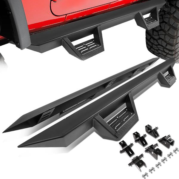 CAAP, 18-22 Jeep Wrangler Unlimited 3"OD Drop Step Nerf Bars - Aluminum