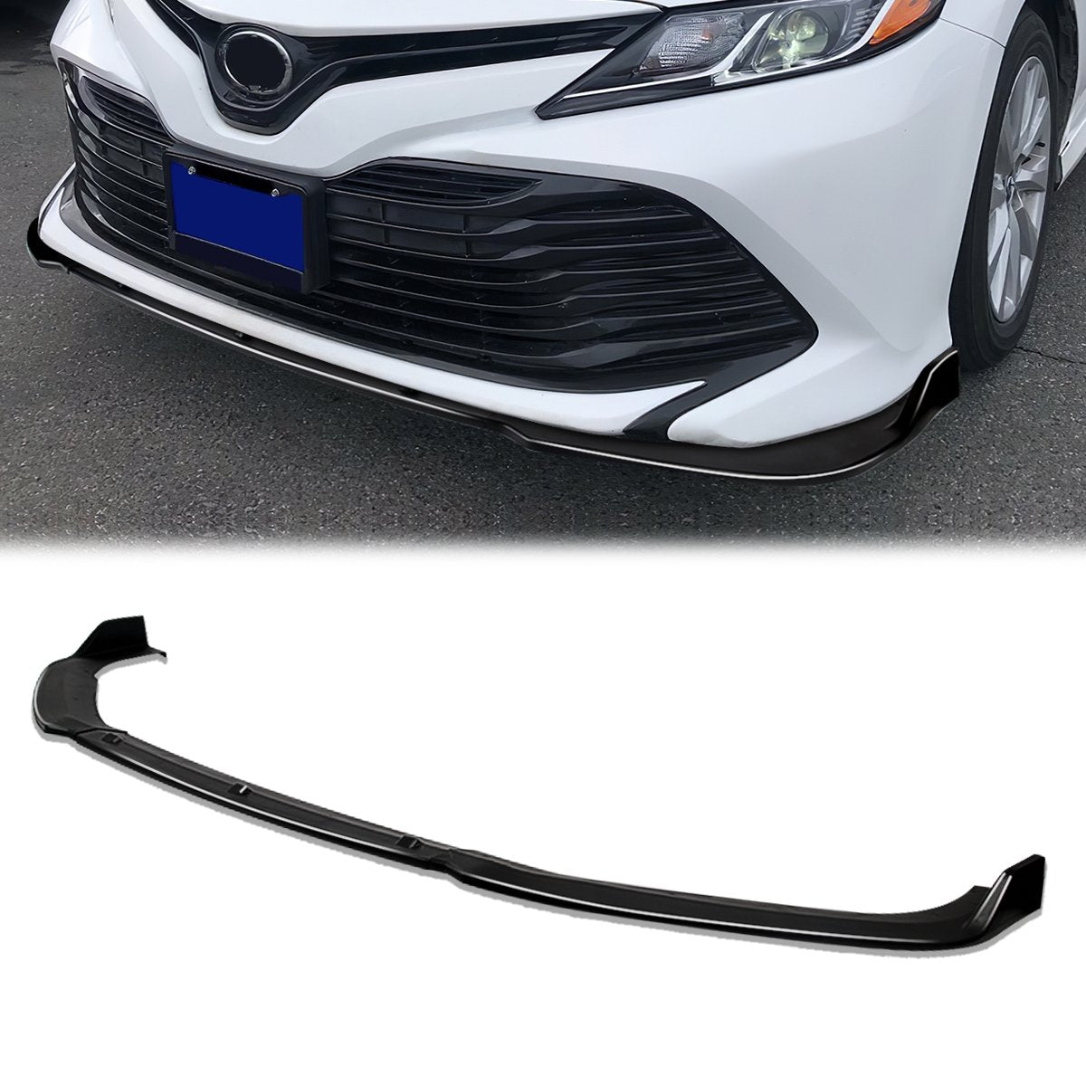 Stay Tuned Performance, 18-22 Toyota Camry SE XSE Front Bumper Lip - 3 Pieces Design [Gloss Black]