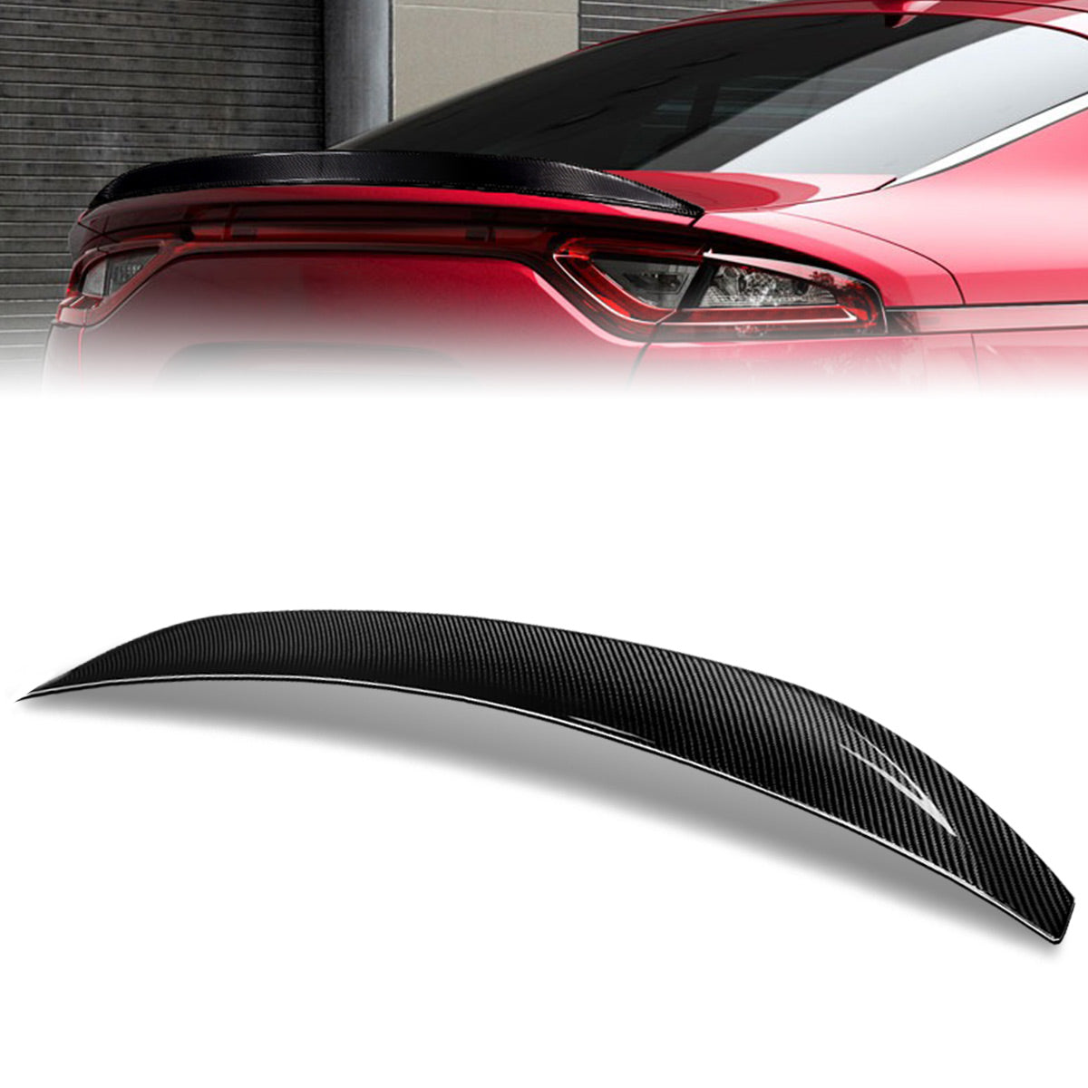 Stay Tuned Performance, 18-23 Kia Stinger VT-Style Rear Trunk Lid Spoiler - Carbon Fiber