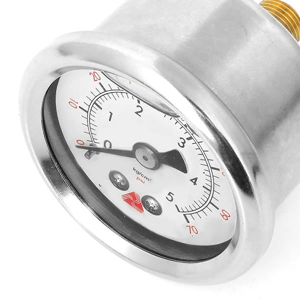 NRG Innovations, 1/8 NPT Threads Fuel Pressure Gauge - Stainless Steel Bezel - FRG-110G