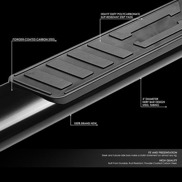 CAAP, 19-20 Ram 1500 Quad/Extended Cab 5"OD Oval Side Step Nerf Bar - Powder Coated Steel