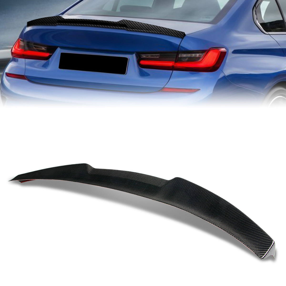 Stay Tuned Performance, 19-22 BMW 3-Series G20 Sedan Duck Bill Style Trunk Lid Spoiler - Carbon Fiber