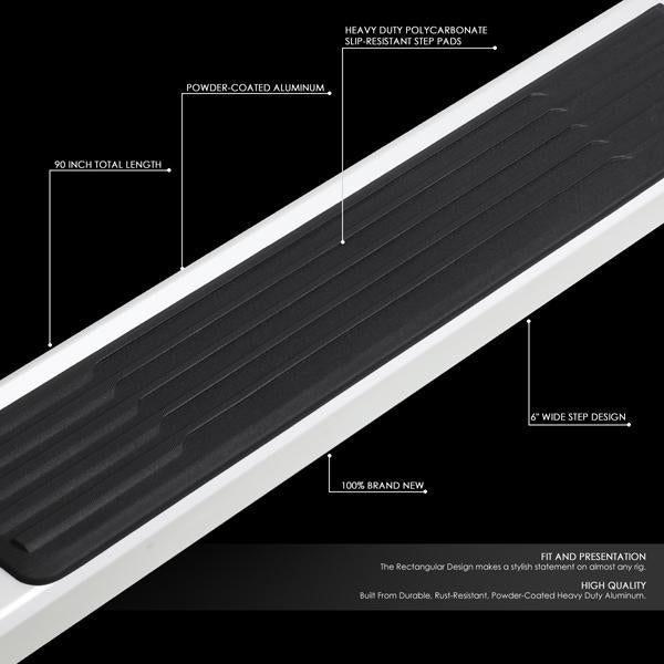 CAAP, 19-22 Chevy Silverado GMC Sierra 1500 Crew Cab 6"OD Side Step Bar Running Boards - Aluminum