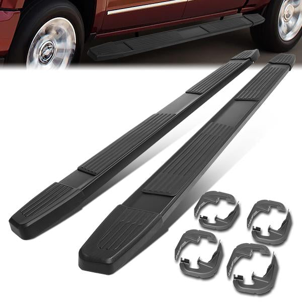 CAAP, 19-22 Chevy Silverado GMC Sierra 1500 Crew Cab 6"OD Side Step Bar Running Boards - Aluminum - Black