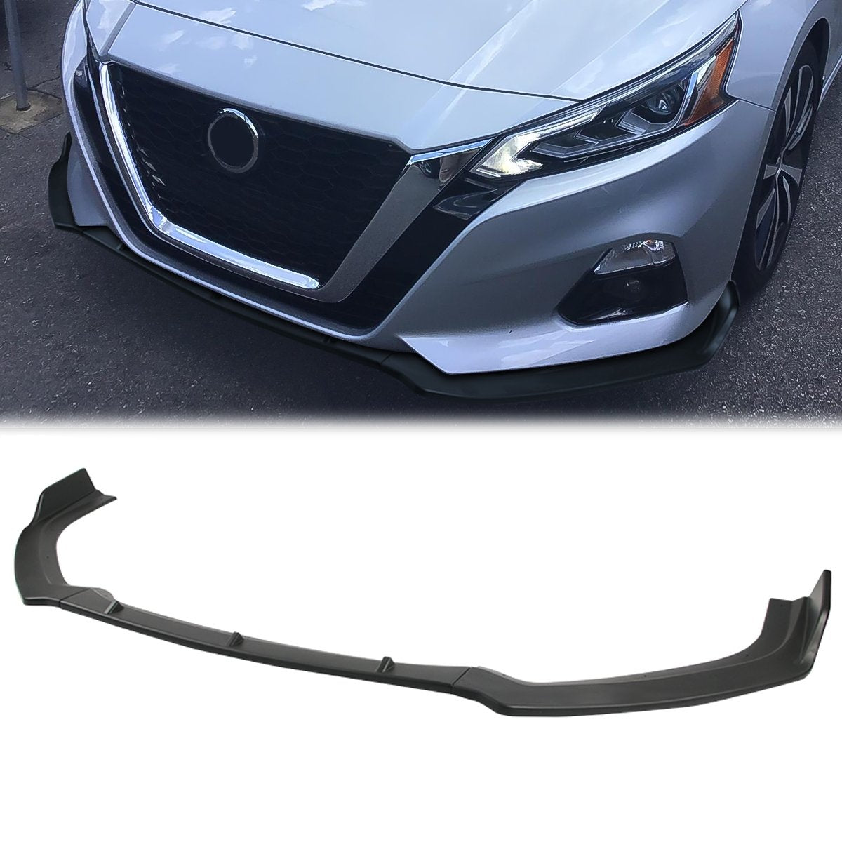 Stay Tuned Performance, 19-22 Nissan Altima Sedan Front Bumper Lip - 3 Pieces Design [Matte Black]