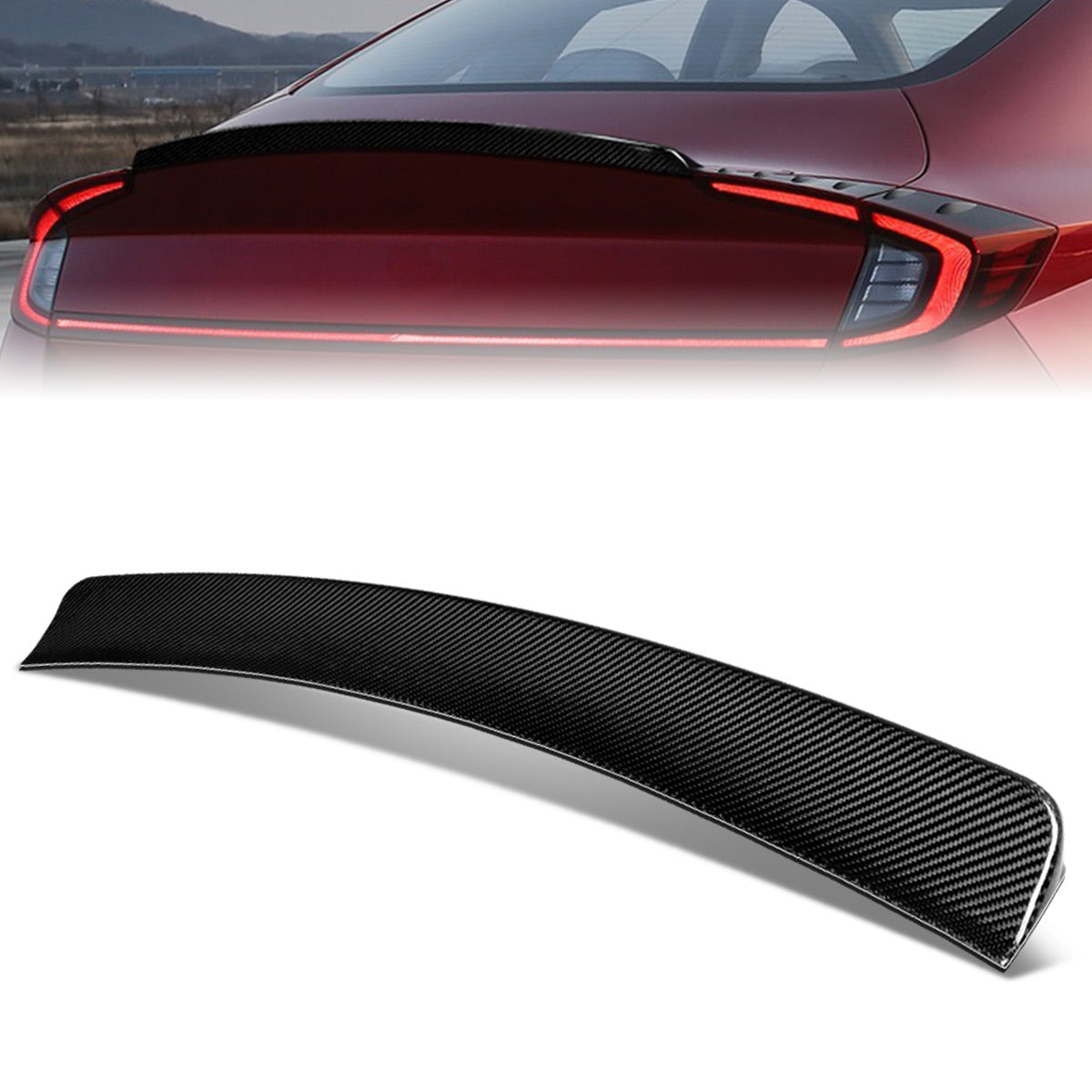 Stay Tuned Performance, 20-22 Hyundai Sonata OE-Style Trunk Lid Spoiler - Carbon Fiber