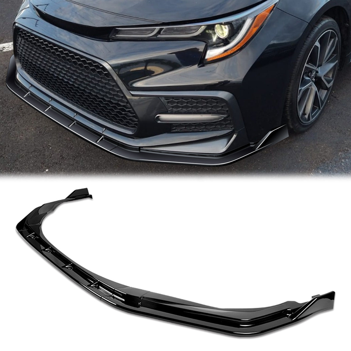 Stay Tuned Performance, 20-22 Toyota Corolla XSE / SE STP-Style Front Lip Spoiler - Gloosy