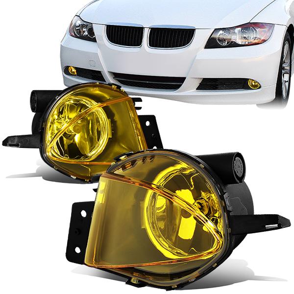 DNA Motoring, 2006 BMW 325I 325XI 330I 330XI 07-08 328I 328XI Amber Lens Fog Light - w/Switch