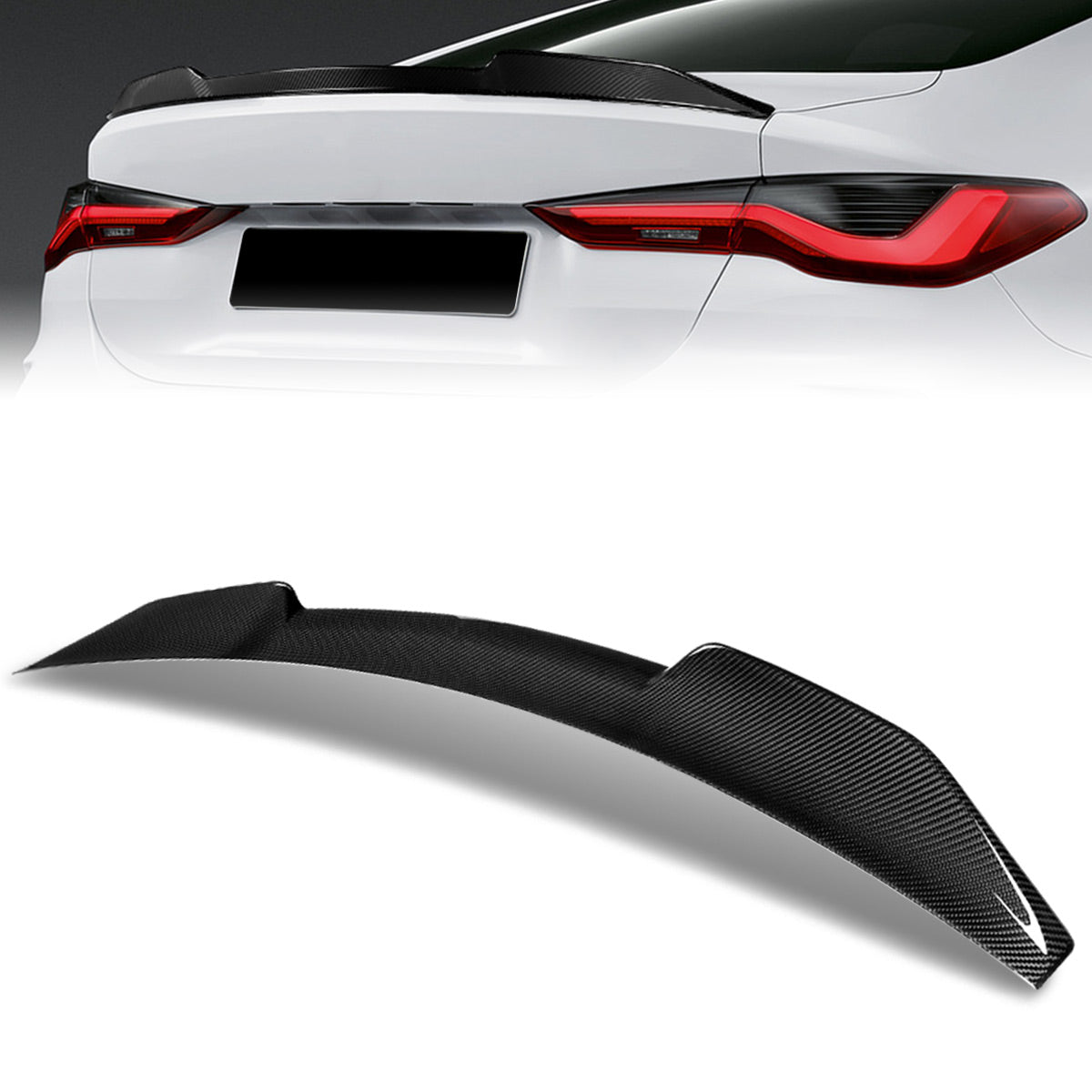 Stay Tuned Performance, 21-22 BMW 430i M440i xDrive G22 M4 Duckbill Rear Trunk Lid Spoiler - Carbon Fiber