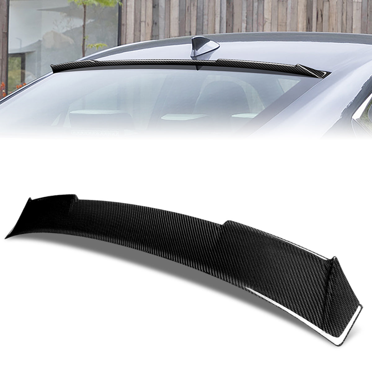 Stay Tuned Performance, 21-23 Lexus IS300 / IS350 / IS500 Sedan Rear Window Roof Spoiler - Carbon Fiber