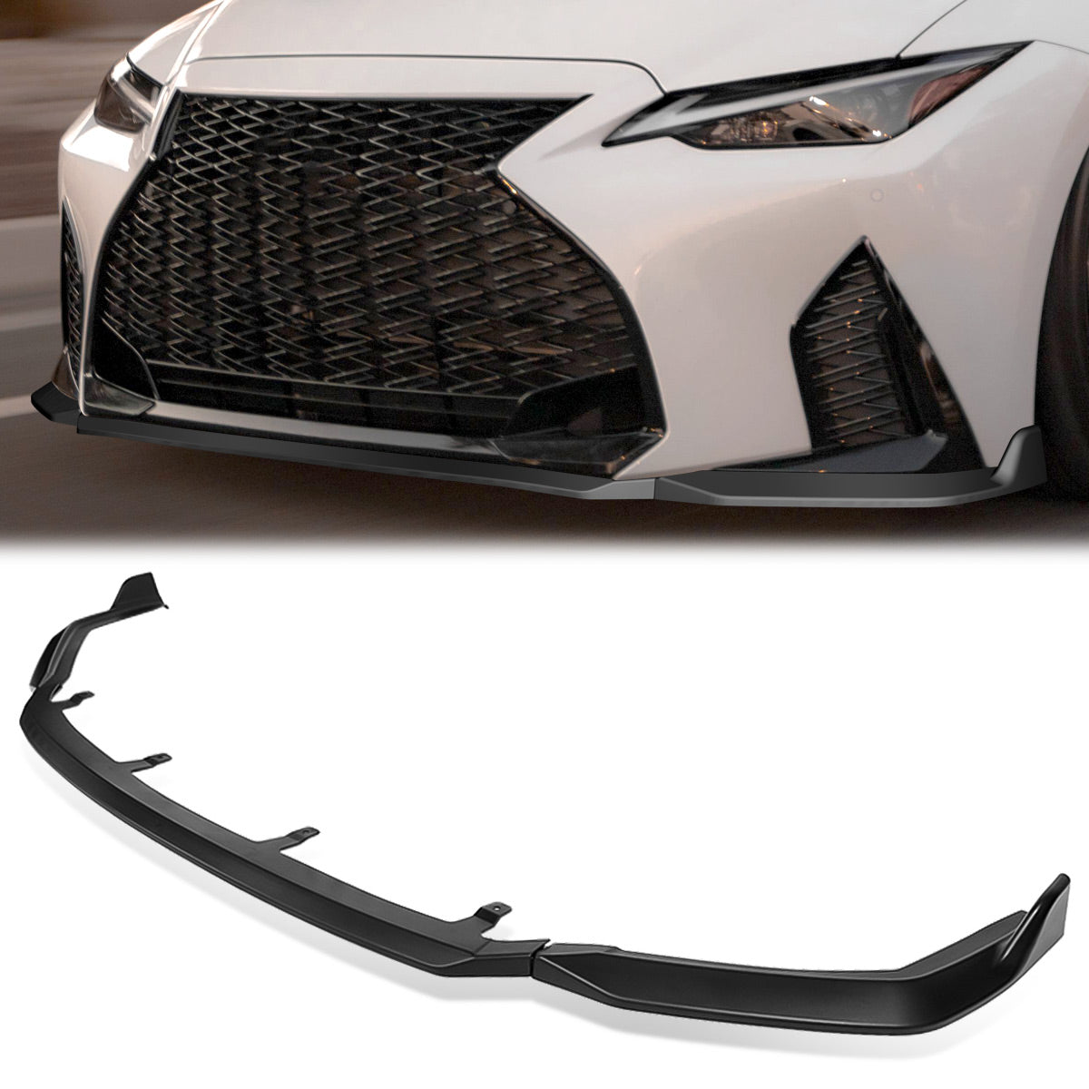 Stay Tuned Performance, 21-23 Lexus IS350 / IS500 F-Sport V-Style Front Lip Spoiler