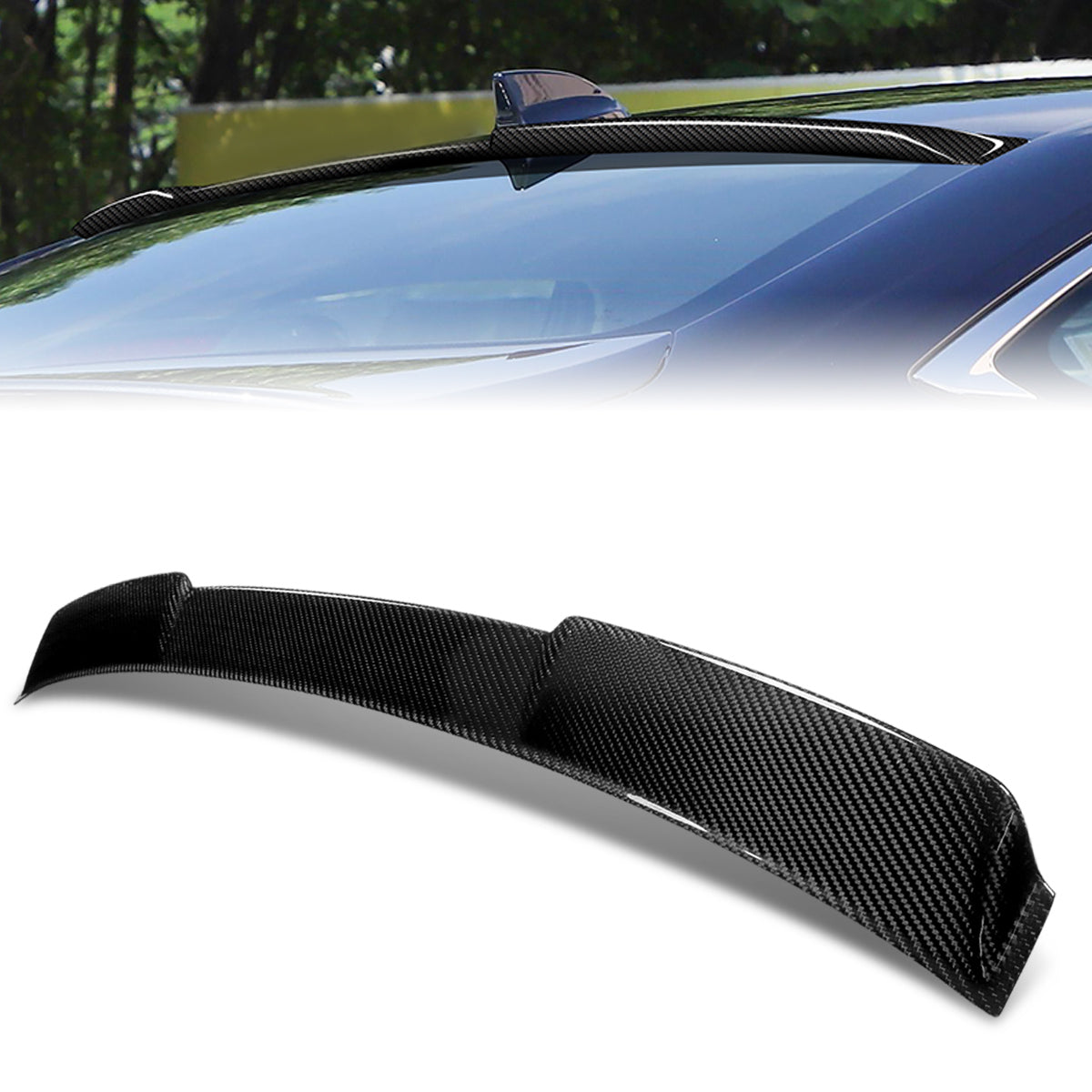 Stay Tuned Performance, 22-23 Honda Civic Sedan Rear Window Roof Spoiler - Carbon Fiber