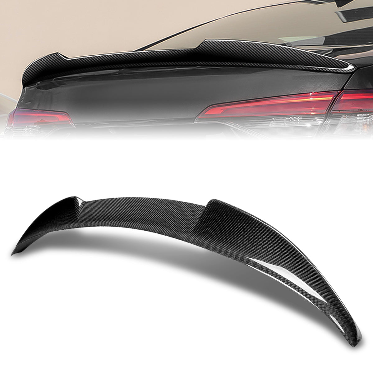 Stay Tuned Performance, 22-23 Honda Civic Sedan V-Style Trunk Lid Spoiler - Carbon Fiber