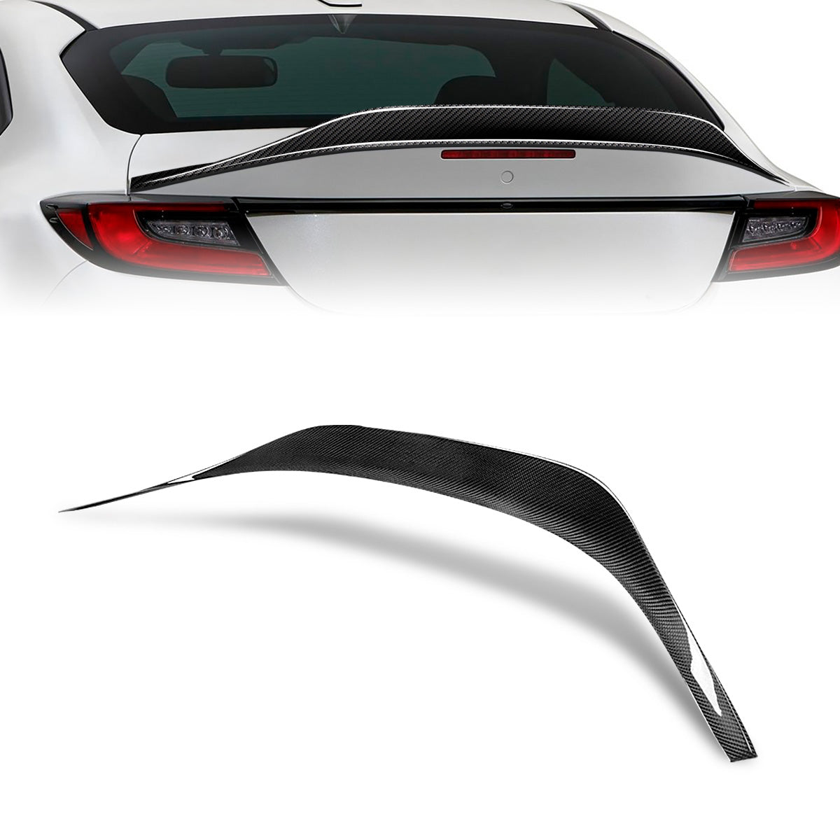 Stay Tuned Performance, 22-23 Subaru BRZ Toyota GR86 T-Style Rear Trunk Lid Spoiler - Carbon Fiber