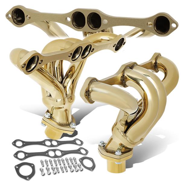 J2 Engineering, 23-49 Street Rod SBC w/Straight Plug Heads Exhaust Headers - Stainless Steel