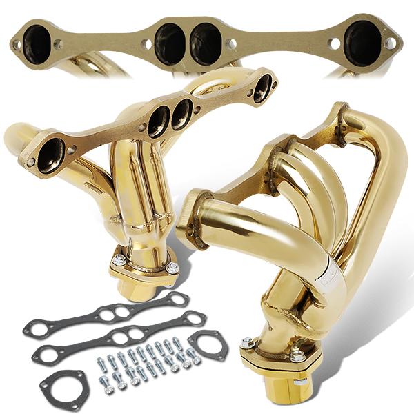 J2 Engineering, 23-49 Street Rod w/Chevy SBC Engine Angle Plug Exhaust Headers - Stainless Steel