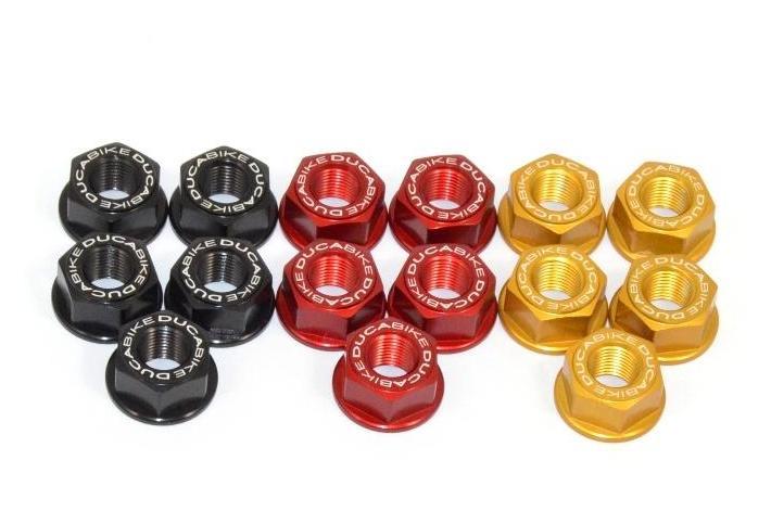 Ducabike, 5DSB01 - DUCABIKE Ducati Rear Sprocket Carrier Nuts set (M10x1.0)