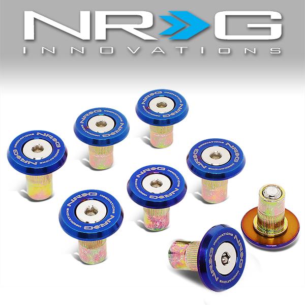 NRG Innovations, 8Pcs 24mm Wide Aluminum Fender Washer Kit - FW-380TS