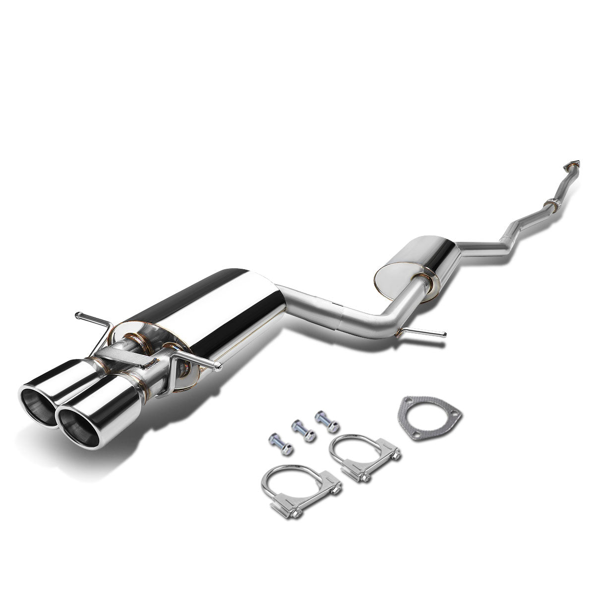 J2 Engineering, 97-01 Audi A4 Quattro Sedan/Wagon 1.8L Turbo AWD Catback Exhaust w/3 in. OD Muffler Tip