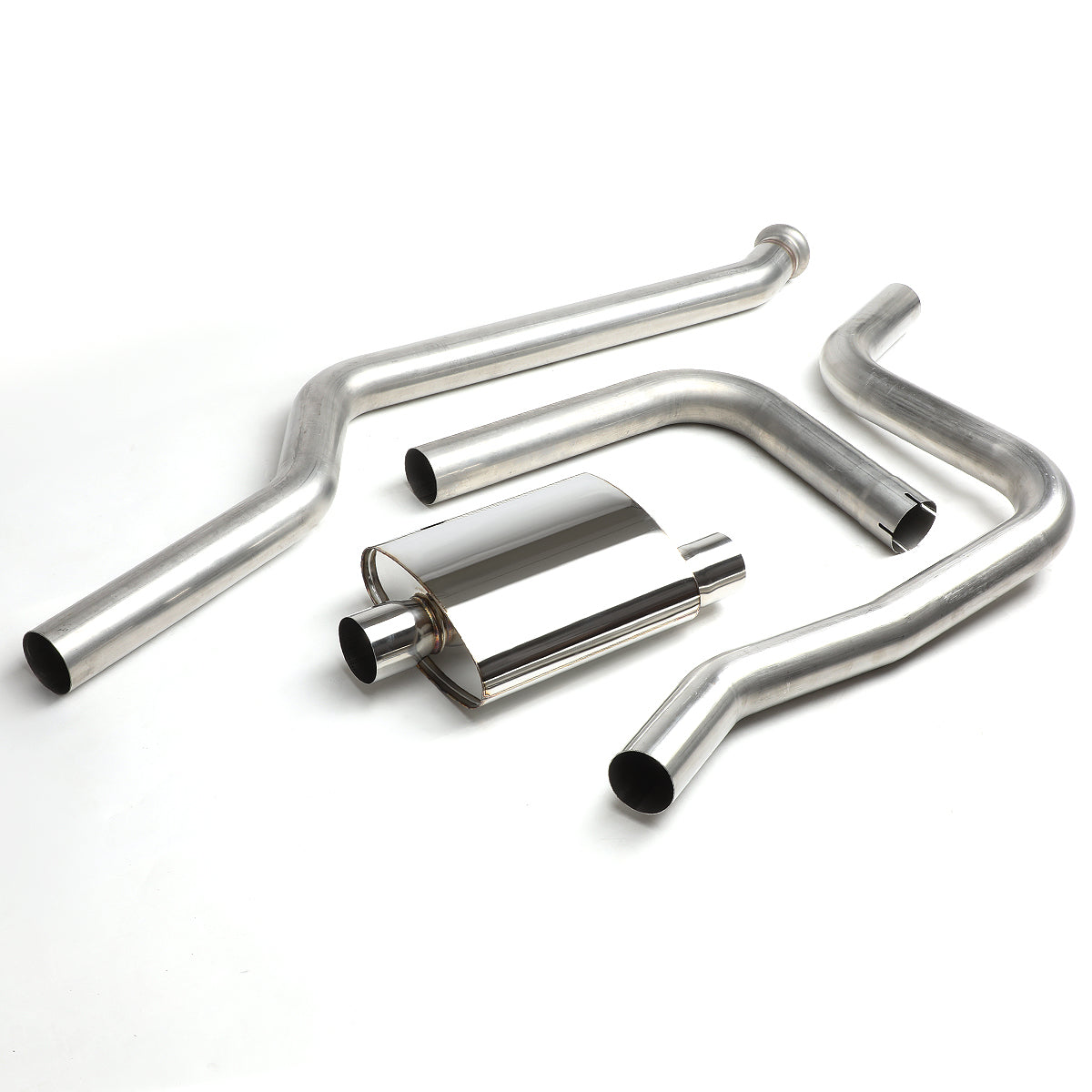 J2 Engineering, 99-07 Chevy Silverado GMC Sierra 1500 Extended/Crew Cab Catback Exhaust w/4 in. OD Muffler Tip