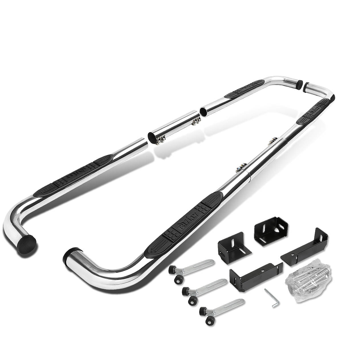 CAAP, 99-16 Chevrolet Silverado GMC Sierra Extended/Crew Cab 3"OD Side Step Bar - Stainless Steel