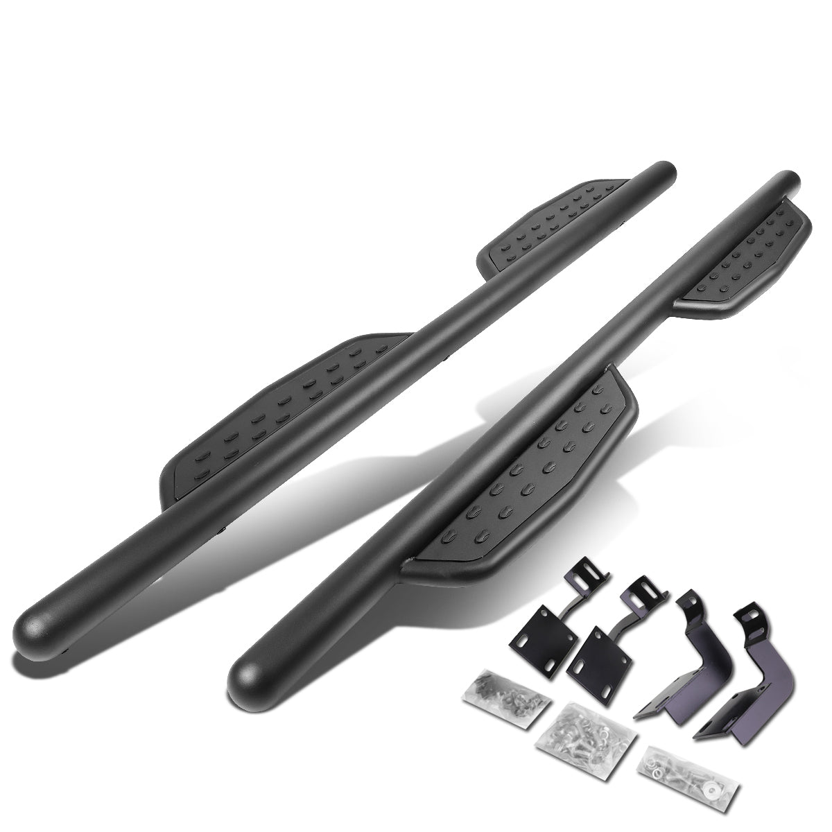 CAAP, 99-16 Ford F250 F350 F450 F550 Super Duty Crew Cab 3"OD Tubing Nerf Step Bars - Aluminum