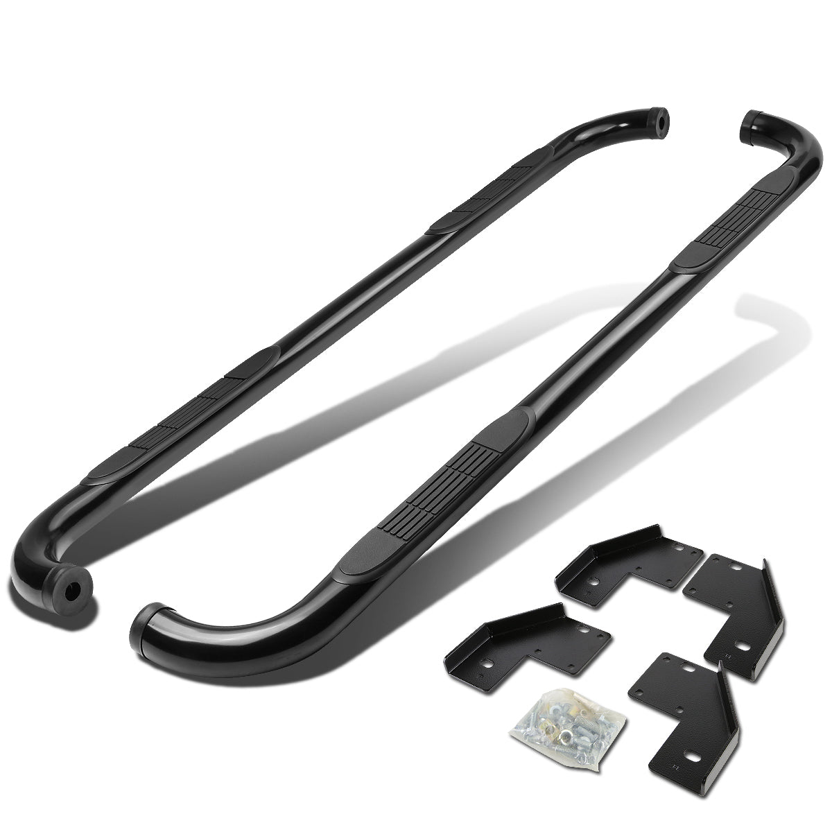 CAAP, 99-16 Ford F250 F350 F450 F550 Super Duty Extended Cab 3"OD Side Step Nerf Bar - Powder Coated Steel