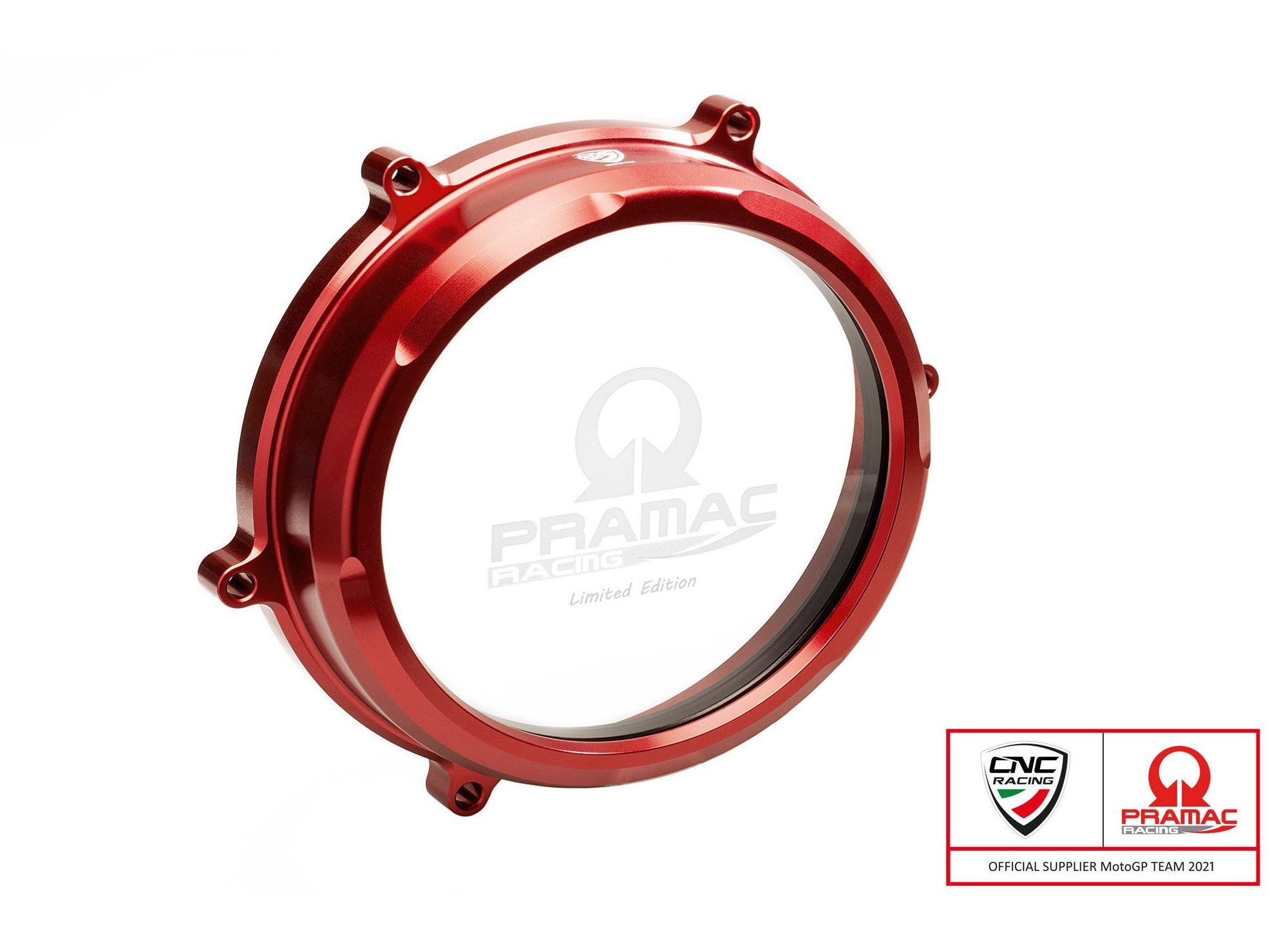 CNC Racing, CA200PR - CNC RACING Ducati Panigale V2 / Streetfighter Clear Clutch Cover (Pramac edition)