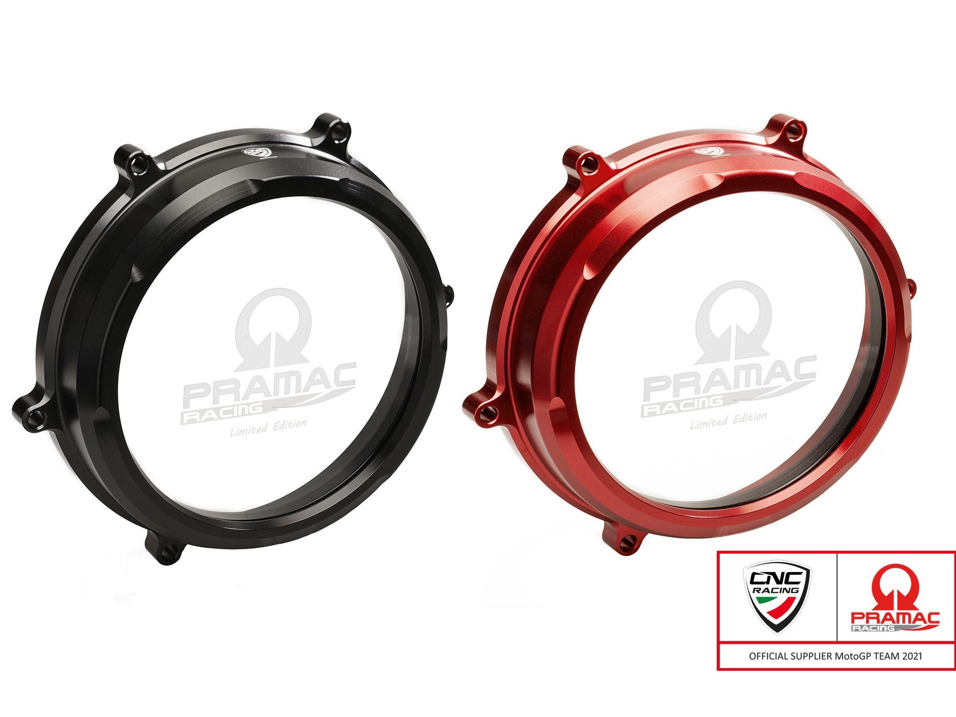 CNC Racing, CA200PR - CNC RACING Ducati Panigale V2 / Streetfighter Clear Clutch Cover (Pramac edition)