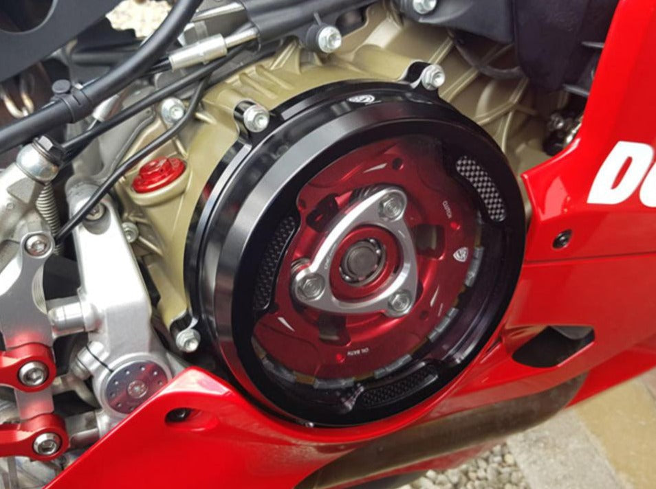 CNC Racing, CA201 - CNC RACING Ducati Panigale (12/19) Clear Clutch Cover (with carbon inlay)