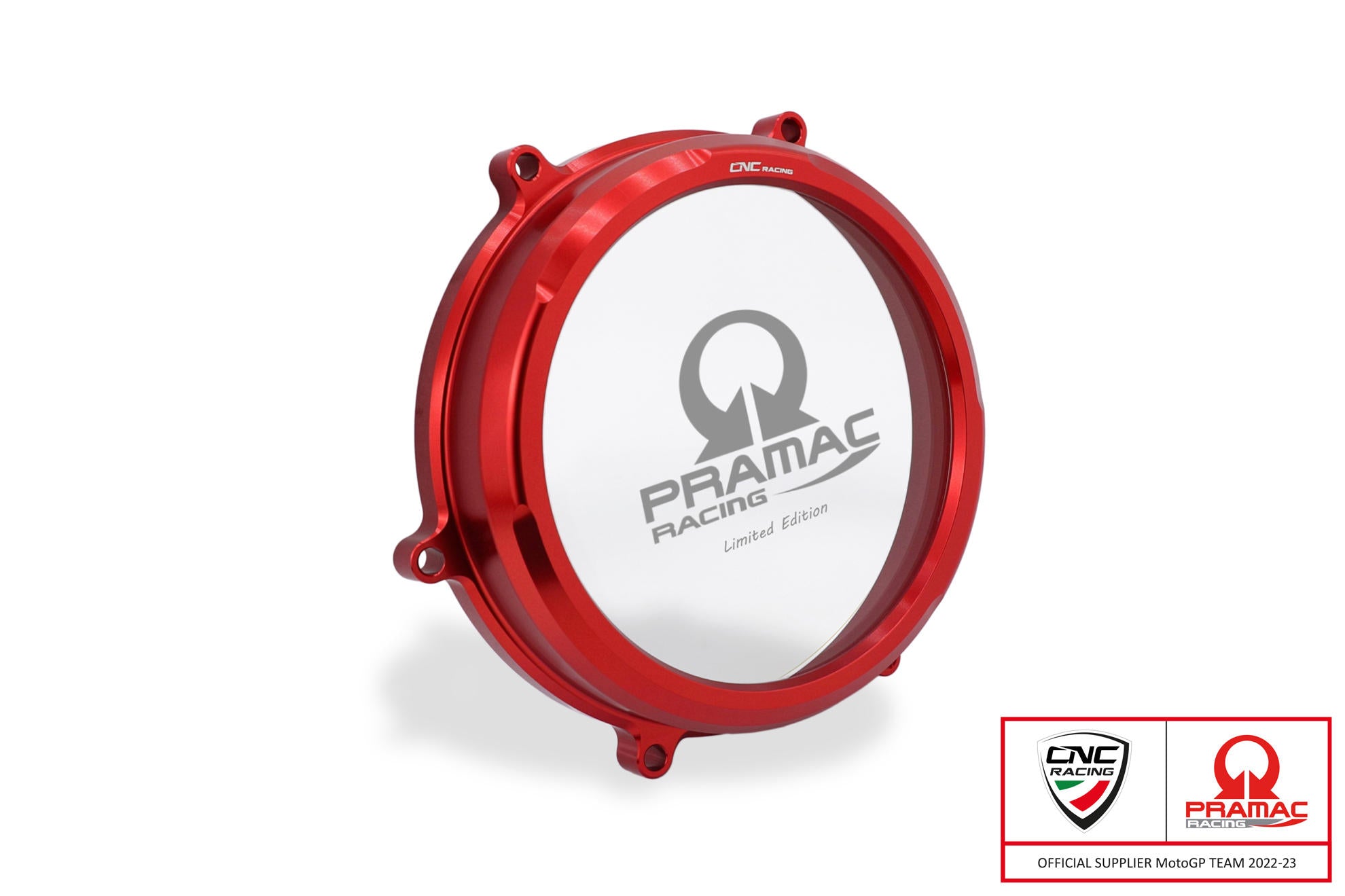 CNC Racing, CA202PR - CNC RACING Ducati Panigale V2 / Streetfighter Clear Clutch Cover (Pramac edition)