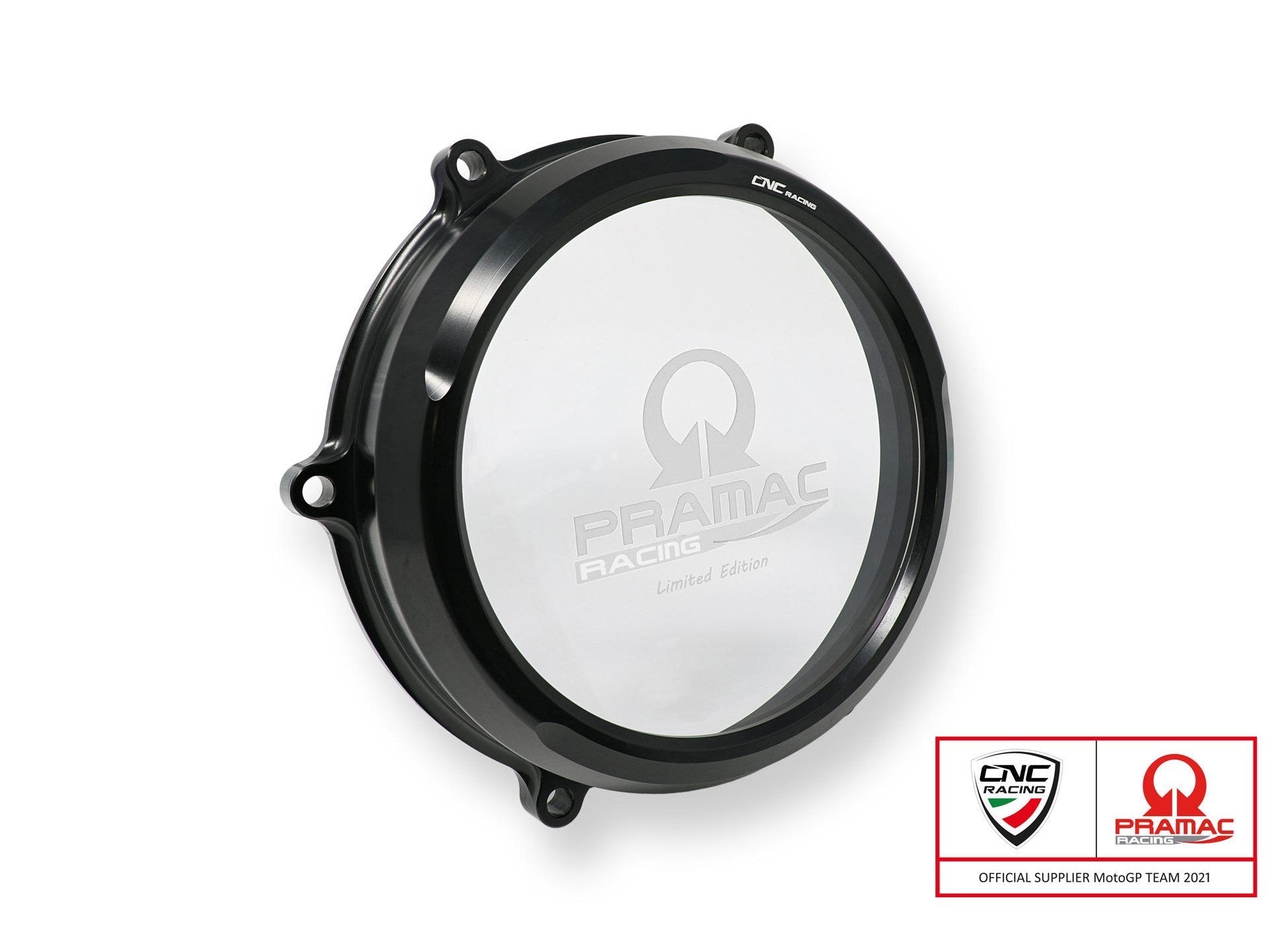 CNC Racing, CA210PR - CNC RACING Ducati Multistrada V4 (2021+) Clear Clutch Cover + Conversion Kit (Pramac edition)