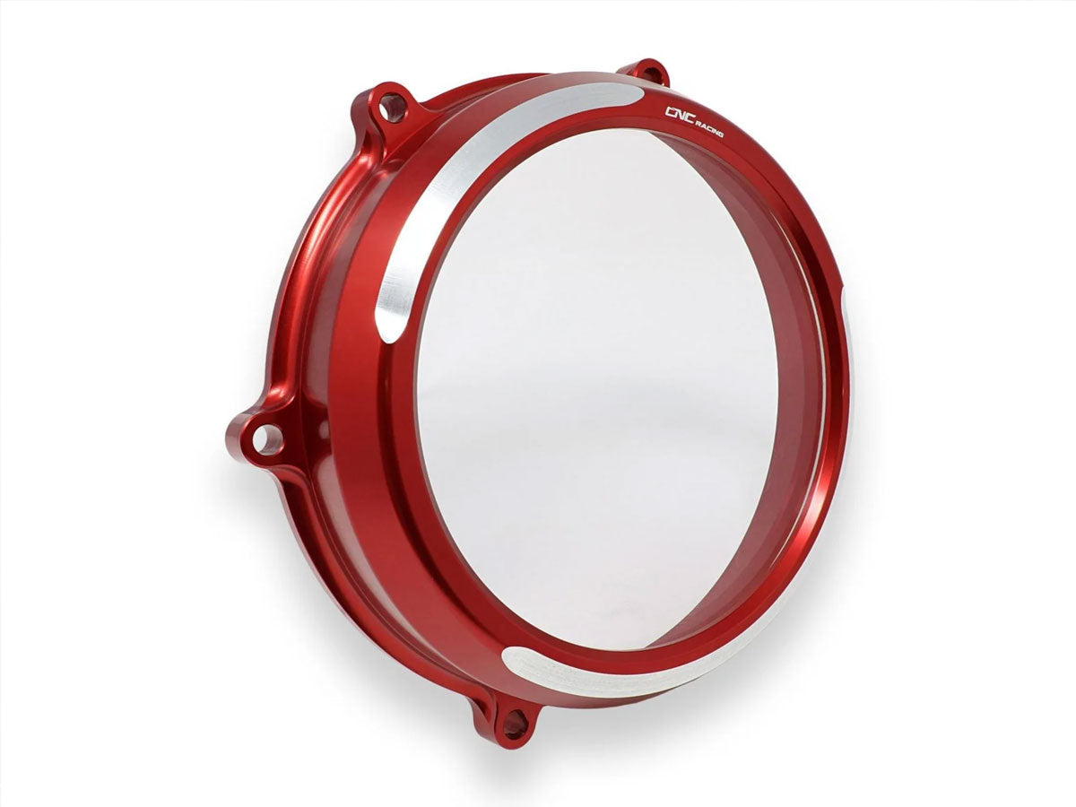 CNC Racing, CA210S - CNC RACING Ducati Streetfighter V4 Clear Clutch Cover (bi-color) + Conversion Kit