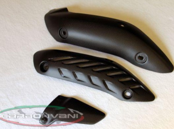 Carbonvani, CARBONVANI Ducati Monster 1200/821 (14/17) Carbon Exhaust Collector Guards Set (3 pieces)