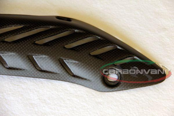 Carbonvani, CARBONVANI Ducati Monster 1200/821 (2014+) Carbon Exhaust Collector Guard "Cuts"