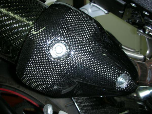 Carbonvani, CARBONVANI Ducati Monster 696/796/1100 Carbon OEM Exhaust Silencer Heat Guards Kit