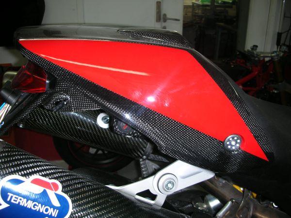 Carbonvani, CARBONVANI Ducati Monster 696/796/1100 Carbon Tail "Red"