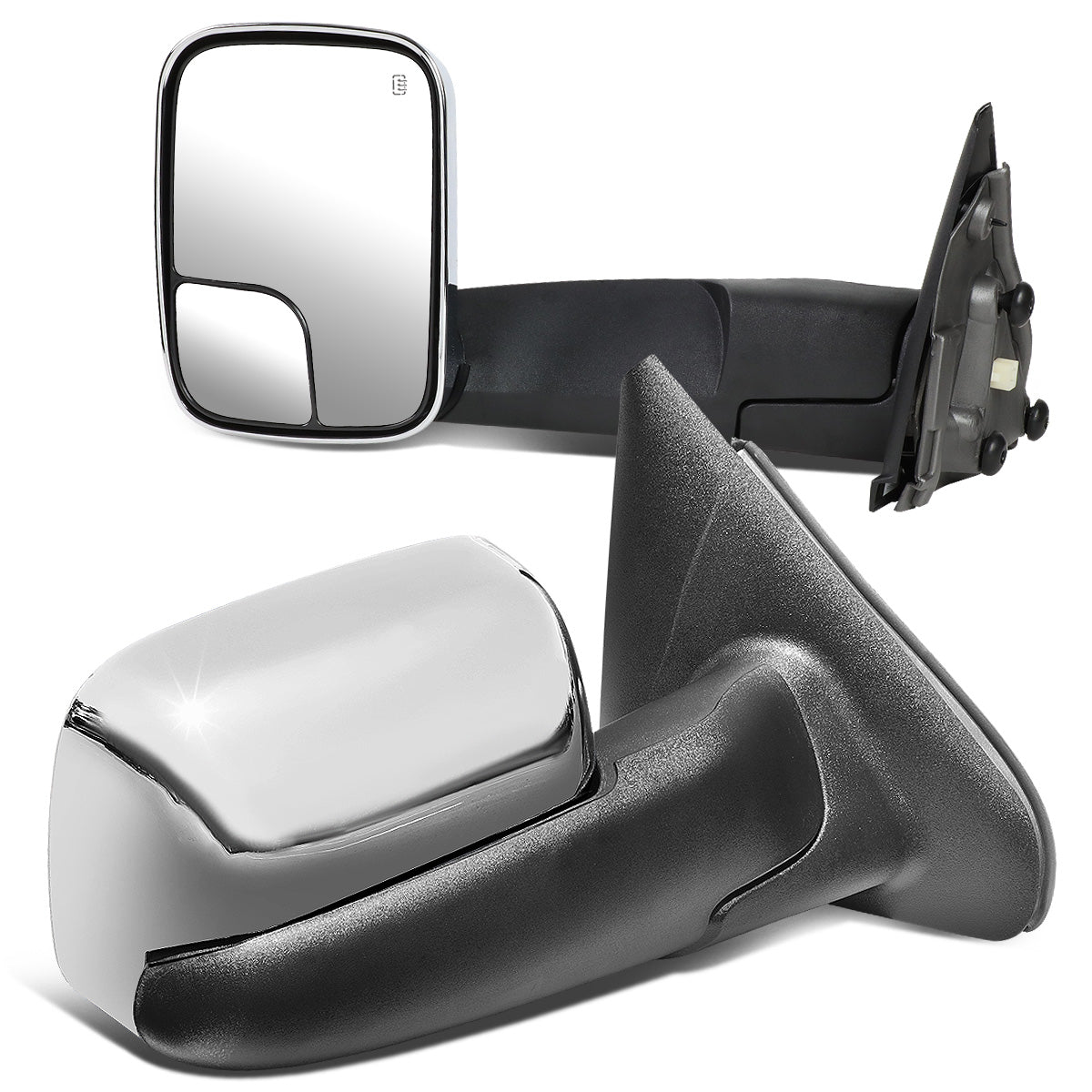 CAAP, Chrome Powered Heated Towing Mirrors (Pair)02-08 Dodge Ram 1500, 03-09 Ram 2500