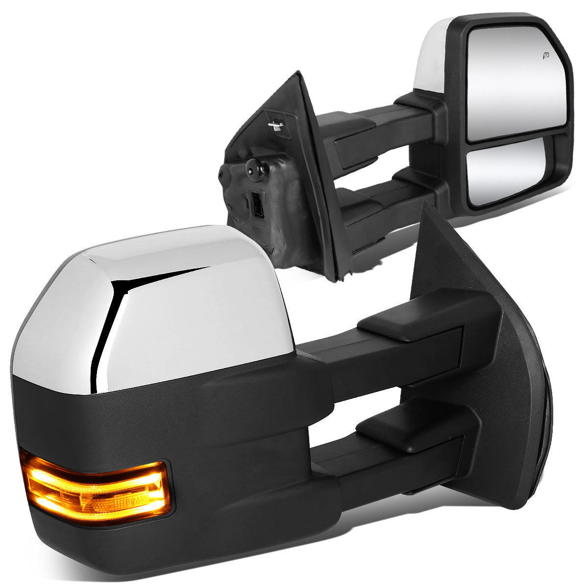 CAAP, Chrome Powered Heated Towing Mirrors (Pair)15-18 Ford F150