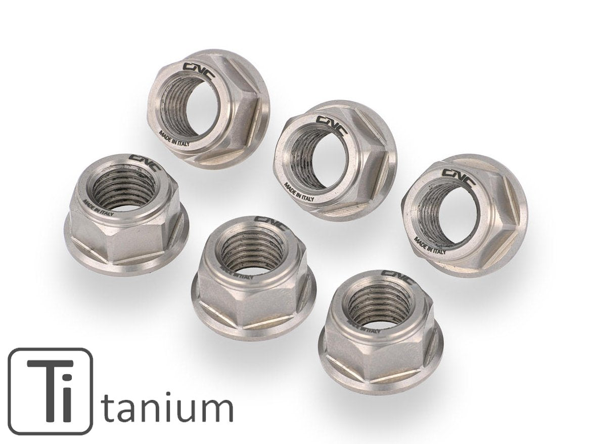 CNC Racing, DA387X - CNC RACING Ducati / Kawasaki Titanium Gear Ring Nuts set (M10x1.25)